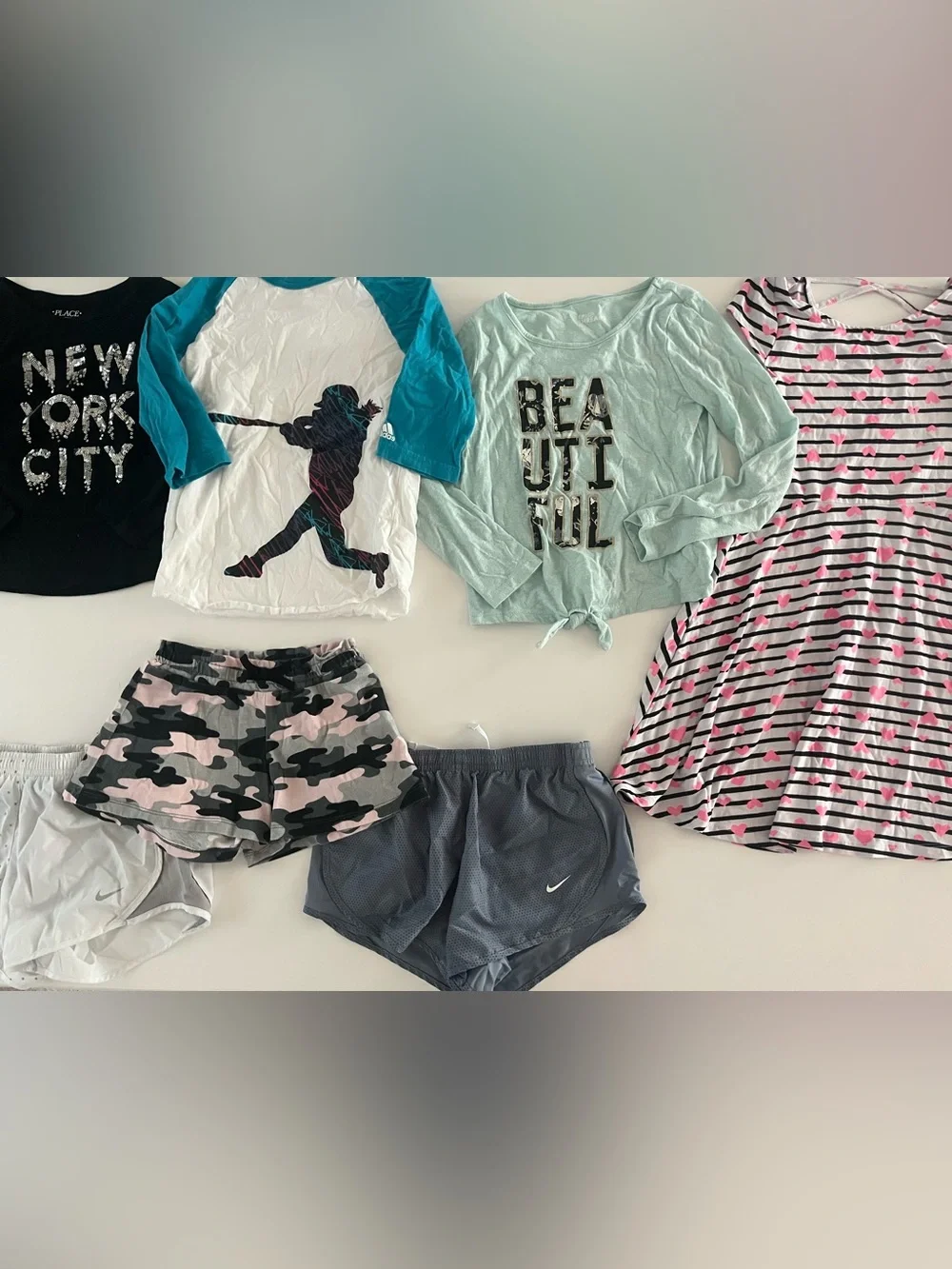 7- Piece Girls Play Lot Size Small (Nike shorts, Adidas shirt)